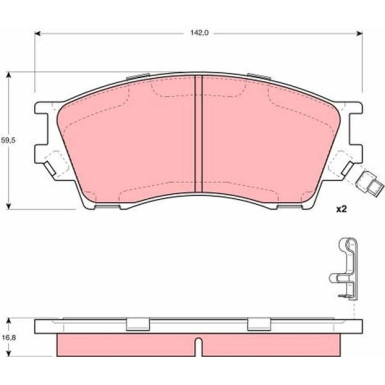 Bremsklötze VA | MAZDA Xedos 9 93 | GDB3230
