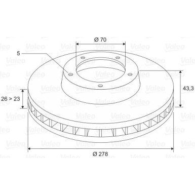VALEO Bremsscheibe 197149