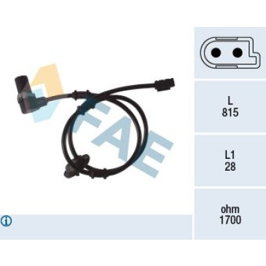 FAE Sensor, Raddrehzahl 78075