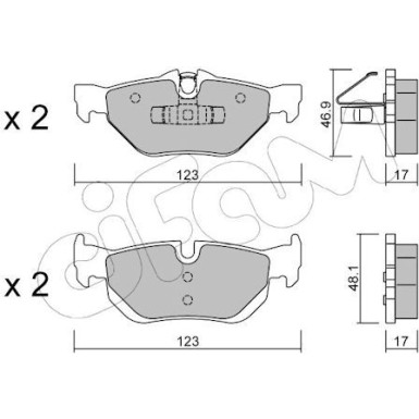 Bremsklötze HA | BMW E81,E90,X1 04 | 822-642-0