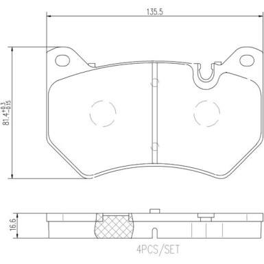 BREMBO Bremsklötze VA AUDI Q5 16 PRIME LINE P 85 177