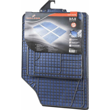 Gummimatte New Style | blau mit schwarzen Intarsien | 28054 Gummimatte New Style | blau mit schwarzen Intarsien | 28054