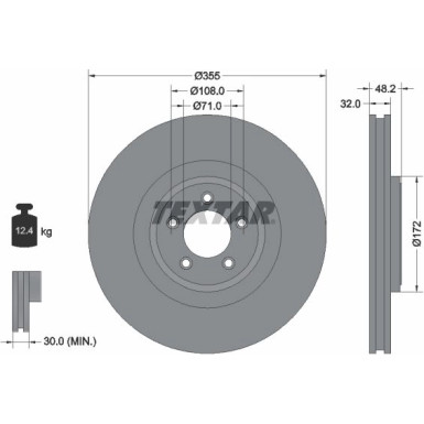 Bremsscheibe Jaguar P. Xf/Xj/Xk 3.0-5.0 08 PRO+ 92186305