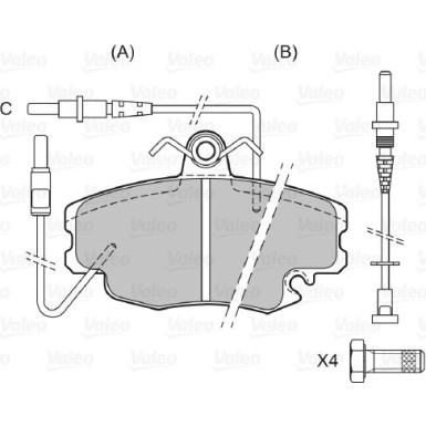VALEO Bremsbeläge 598002