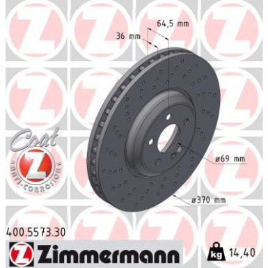 ZIMMERMANN Bremsscheibe | 400.5573.30