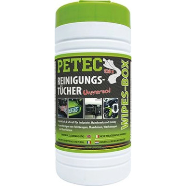 Petec ReinigungstÜcher Wipes - Box Inhalt 120 Tücher REINIGUNGSTÜCHER, WIPES - BOX 82120