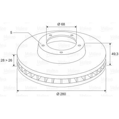 VALEO Bremsscheibe 186728