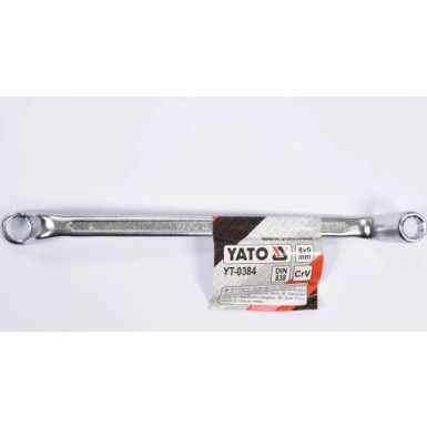 YT-0384 Doppelringschlüssel Gekr÷Pft 8X9mm Polierte K÷Pfe YT-0384 Doppelringschlüssel Gekr÷Pft 8X9mm Polierte K÷Pfe