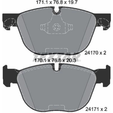 Bremsbelagsatz Bmw S. E70/E71 X5/X6 08 | 2417001