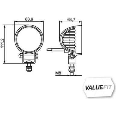 HELLA Suchscheinwerfer | 1G0357000-001