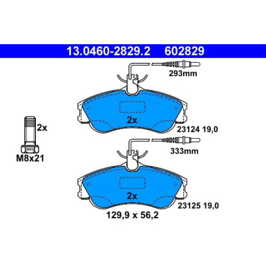 Bremsbelagsatz Citroen P. Berlingo/Xsara 96-11 | 13.0460-2829.2