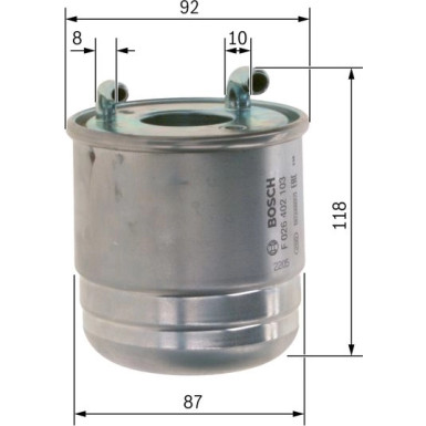 Kraftstofffilter | MERCEDES A,B,C,E-Klasse | F 026 402 103