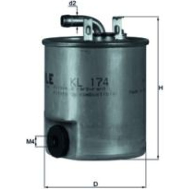 MAHLE Kraftstofffilter | KL 174