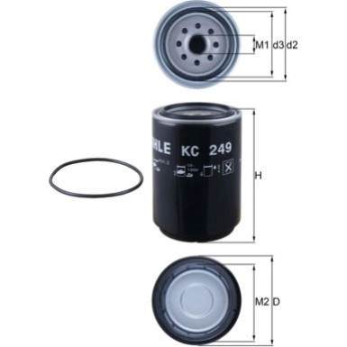 MAHLE Kraftstofffilter | KC 249D