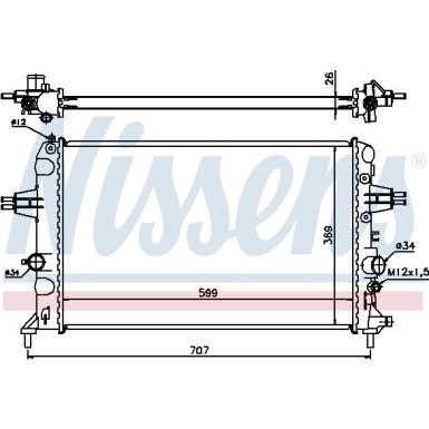 Wasserkühler PKW | OPEL ZAFIRA A 1.6 TWINPORT 04 | 630704