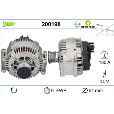 200198 Generator VALEO CORE-FLEX 200198 Generator VALEO CORE-FLEX
