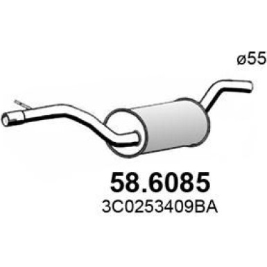 58.6085 Mittelschalldämpfer