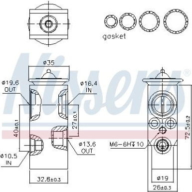 Expansionsventil Opel Astra H 04 FIRST FIT 999352