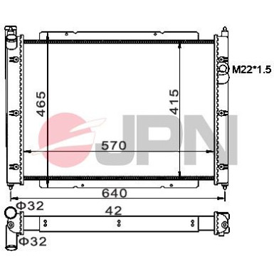 JPN Kühler, Motorkühlung 60C9059-JPN