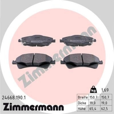 ZIMMERMANN Bremsbeläge
