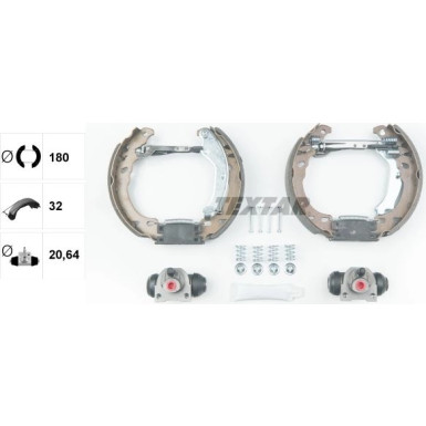 Satz Bremsbacken Fiat 500 1.2 10/07- (180X32) | 84064600