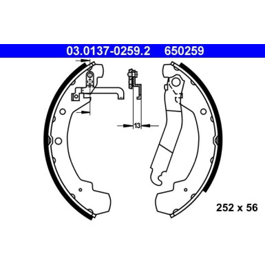 03.0137-0259.2 Bremsbackensatz