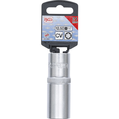 BGS Steckschlüssel-Einsatz Super Lock, tief | Antrieb Innenvierkant 12,5 mm (1/2"""") | SW 21 mm | 2951