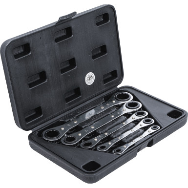 BGS Ratschen-Ringschlüssel-Satz, gerade, umschaltbar SW 6 x 8 - 19 x 22 mm 5-tlg BGS Do it yourself 1450