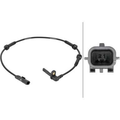 HELLA Sensor, Raddrehzahl | 6PU 012 806-861
