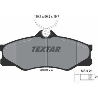 Bremsbelagsatz Vw P. T2 85-92 | 2097904