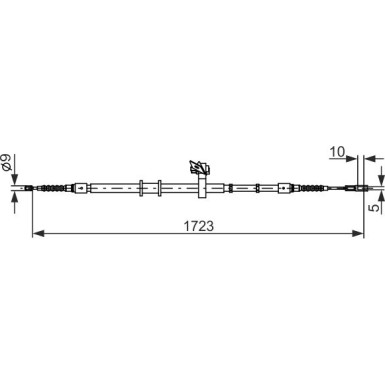 Handbremsseil re | AUDI 80 | 1987482269
