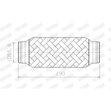 Flexrohr ohne Rohr | DM 55 L 190mm | 10391