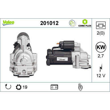 VALEO Anlasser 201012 VALEO CORE-FLEX