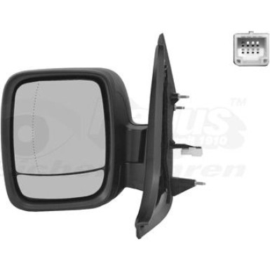 Außenspiegel Opel Vivaro asph. schwarz 5PIN OE 95517319 + HAGUS 3891807