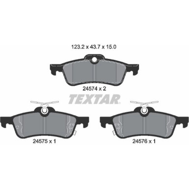 Bremsbelagsatz Toyota T. Yaris 06- Frankreich | 2457401
