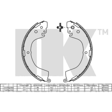 2730605 Bremsbackensatz