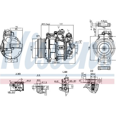 Kompressor PKW Mercedes V200 2.2 CDI 14 FIRST FIT 890749