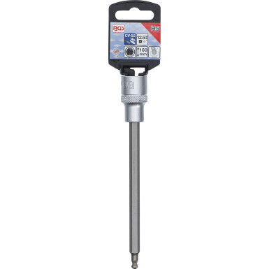 BGS Bit-Einsatz | Länge 160 mm | Antrieb Innenvierkant 12,5 mm (1/2"""") | Innensechskant mit Kugelkopf 5 mm | 5184-HB5