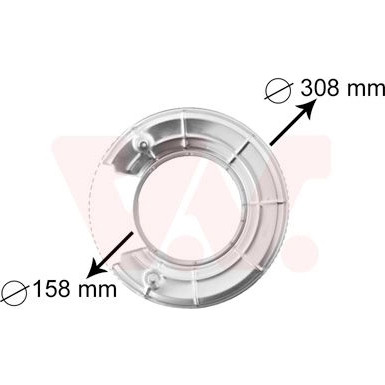 VAN WEZEL Spritzblech, Bremsscheibe | 3766373