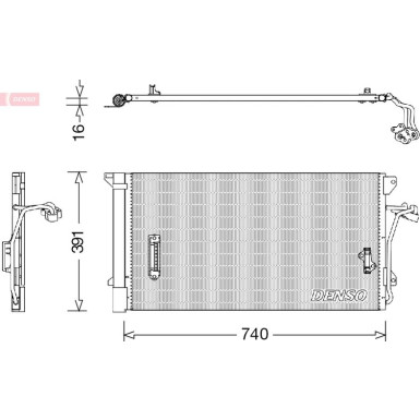 Denso | Klimaanlagenkühler DCN02027 Denso | Klimaanlagenkühler DCN02027