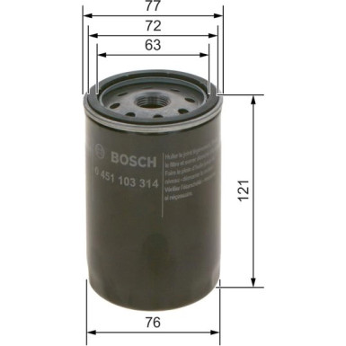 Ölfilter | AUDI,SEAT,SKODA,VW | 0 451 103 314