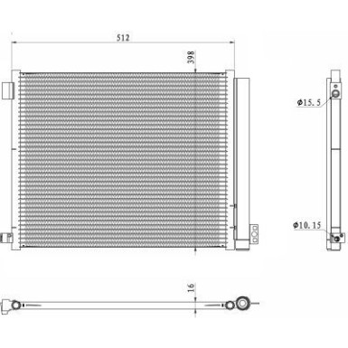 NRF Kondensator, Klimaanlage 350469 EASY FIT