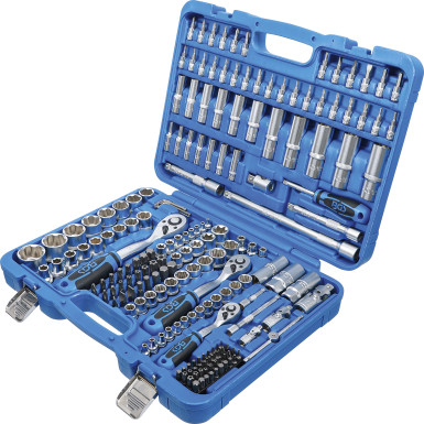 BGS Steckschlüssel-Satz Wellenprofil | Antrieb 6,3 mm (1/4"""") / 10 mm (3/8"""") / 12,5 mm (1/2"""") | 192-tlg | 2292