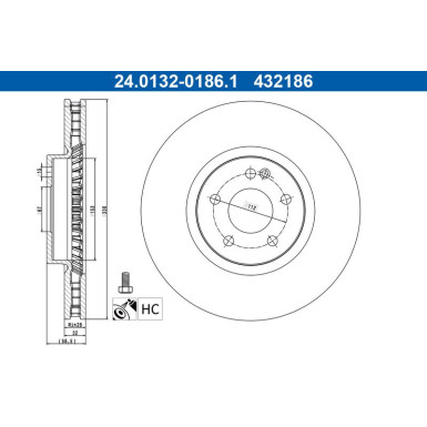 Bremsscheibe | 24.0132-0186.1