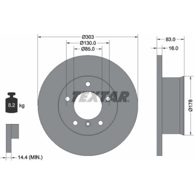 Bremsscheibe Db P. W460 G-Klasse | 92020300