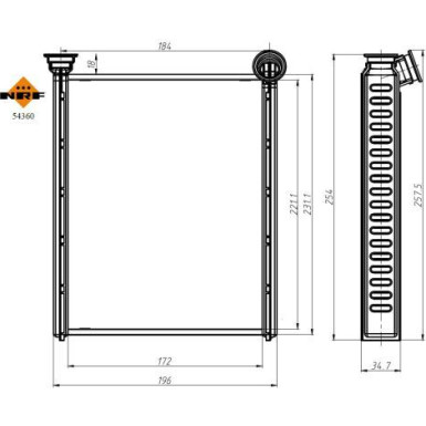 Wärmetauscher, Innenraumheizung EASY FIT 54360