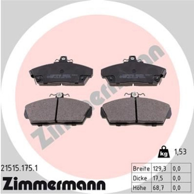 ZIMMERMANN Bremsbeläge
