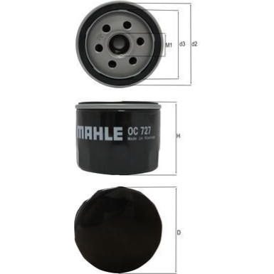MAHLE Ölfilter OC 727 MAHLE Ölfilter OC 727