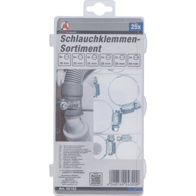 BGS Schlauchklemmen-Sortiment 25-tlg BGS Do it yourself 88182