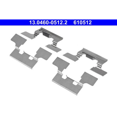 ATE Zubehörsatz, Scheibenbremsbelag 13.0460-0512.2 ATE Zubehörsatz, Scheibenbremsbelag 13.0460-0512.2